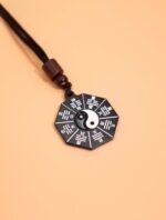 Nature & Tao Metal Bagua Pendant – The Eternal Yin-Yang Encircled by Eight Trigrams, Universal Protection in Octagonal Form