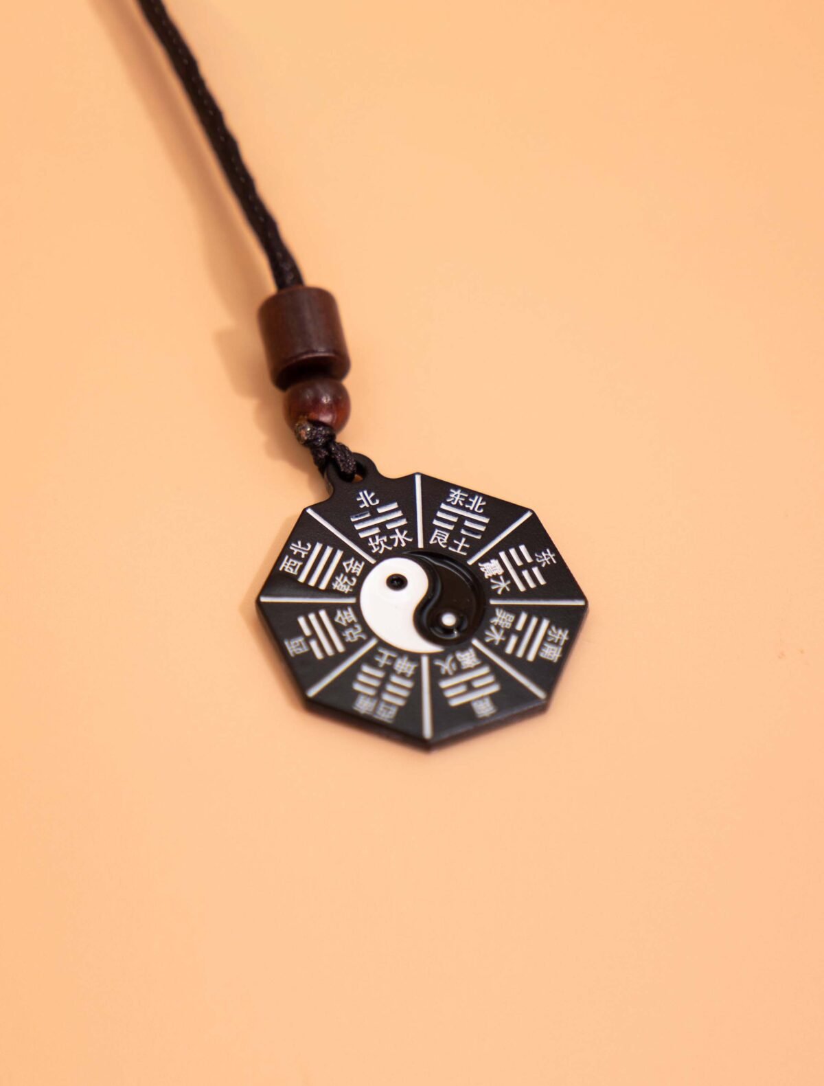 Nature & Tao Metal Bagua Pendant – The Eternal Yin-Yang Encircled by Eight Trigrams, Universal Protection in Octagonal Form