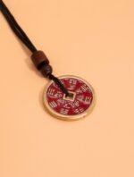 Nature & Tao Cinnabar ShanGui Pendant – The Ultimate Yang Mineral Amulet, Engraved with “Thunder Command, Slay Ghosts” & Eight Trigrams