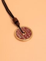Nature & Tao Cinnabar ShanGui Pendant – The Ultimate Yang Mineral Amulet, Engraved with “Thunder Command, Slay Ghosts” & Eight Trigrams