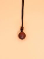 Nature & Tao Ziwei Hui Amulet – Thunder-Struck Jujube Wood with Cinnabar-Inlaid Carving for Dispelling Negativity & Stabilising Energy