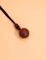 Nature & Tao Ziwei Hui Amulet – Thunder-Struck Jujube Wood with Cinnabar-Inlaid Carving for Dispelling Negativity & Stabilising Energy