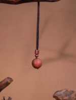 Nature & Tao Ziwei Hui Amulet – Thunder-Struck Jujube Wood with Cinnabar-Inlaid Carving for Dispelling Negativity & Stabilising Energy