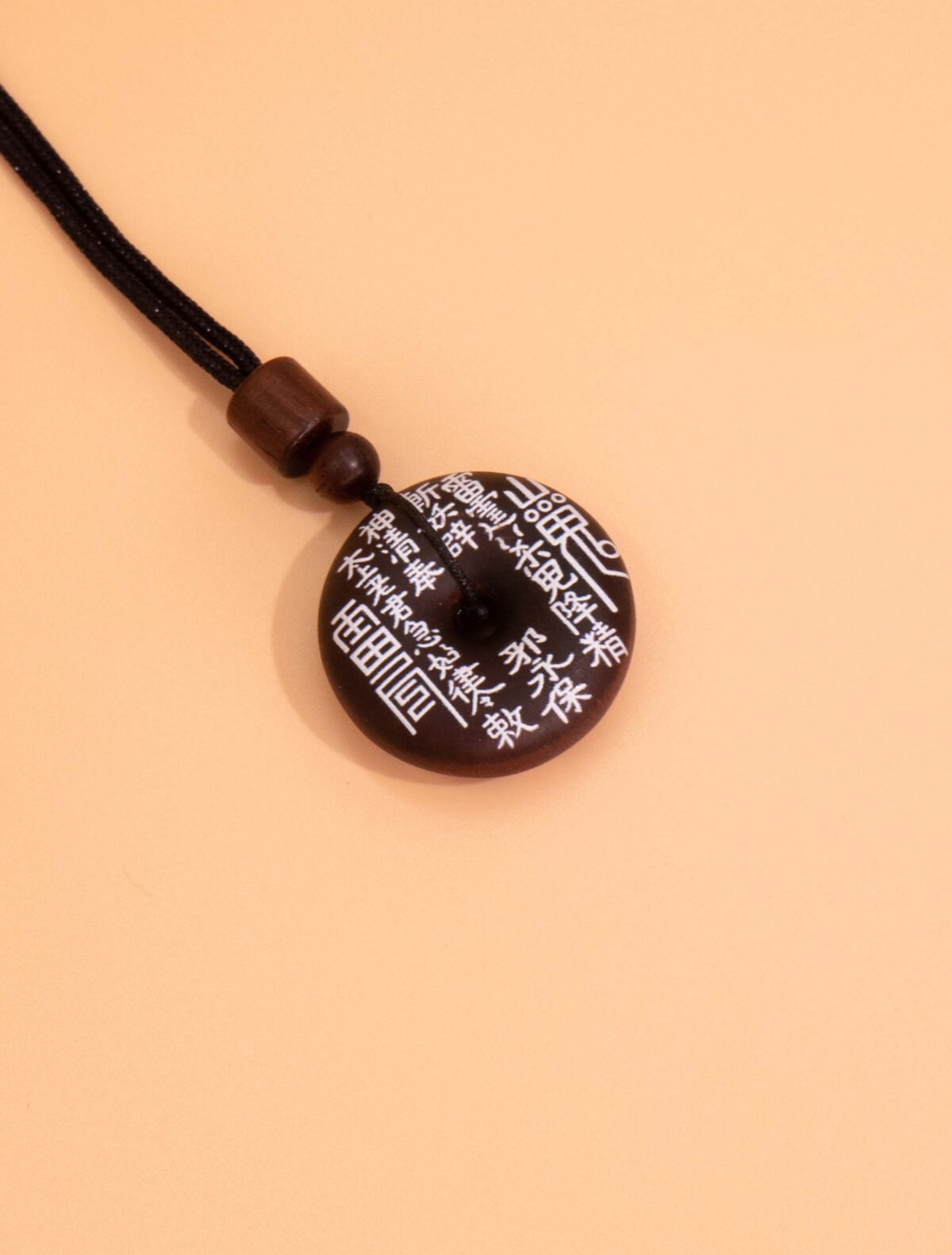 Nature & Tao ShanGui Bagua Amulet – Thunder-Struck Jujube Wood Peace Pendant with Exorcism Inscription & Eight Trigrams for Energy Alignment