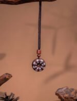 Nature & Tao ShanGui Bagua Amulet – Thunder-Struck Jujube Wood Peace Pendant with Exorcism Inscription & Eight Trigrams for Energy Alignment