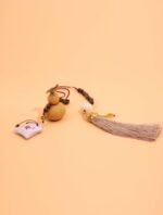 Nature & Tao Five Treasures Pendant – Gourd, Bodhi, Lotus, Scented Sachet & Pink Tassel for Protection, Wisdom & Purification