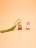 Nature & Tao Green Sandalwood Incense Gourd – Hand-Carved Hollow Design, Jade & Amber Beads, Green Tassel, Includes Pear Blossom Incense