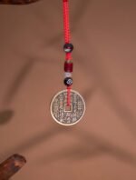 Nature & Tao ShanGui Exorcism Coin –Antique Brass Taoist Amulet with Red Cord for Warding Off Evil & Guarding Peace