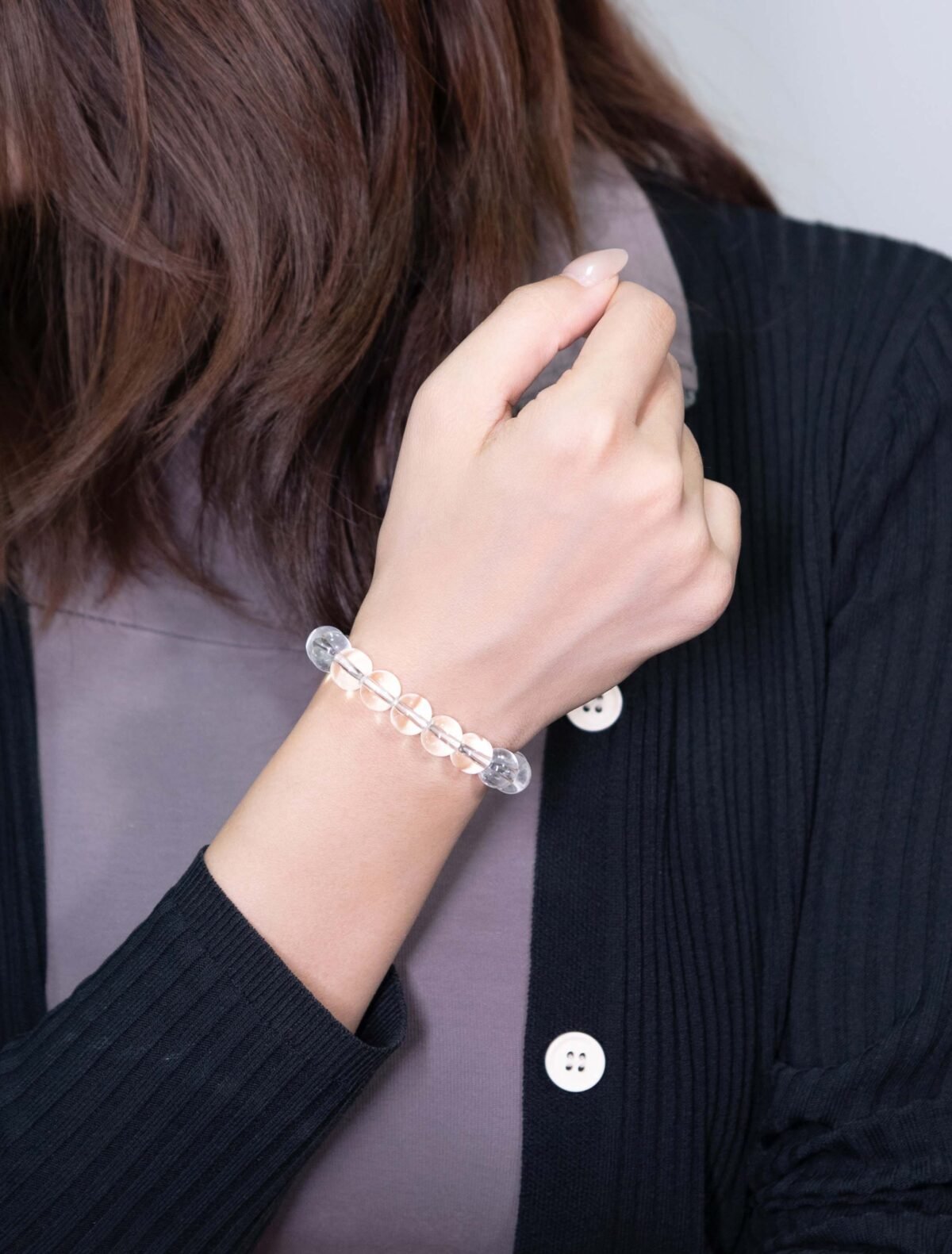 Nature & Tao White Crystal Bracelet – Pure, Clear, Naturally Bright, A Gentle Presence for Daily Life