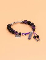 Nature & Tao Purple Crystal & “No Taboos” Talisman Bracelet – Wisdom, Noble Connections & Unrestricted Good Fortune
