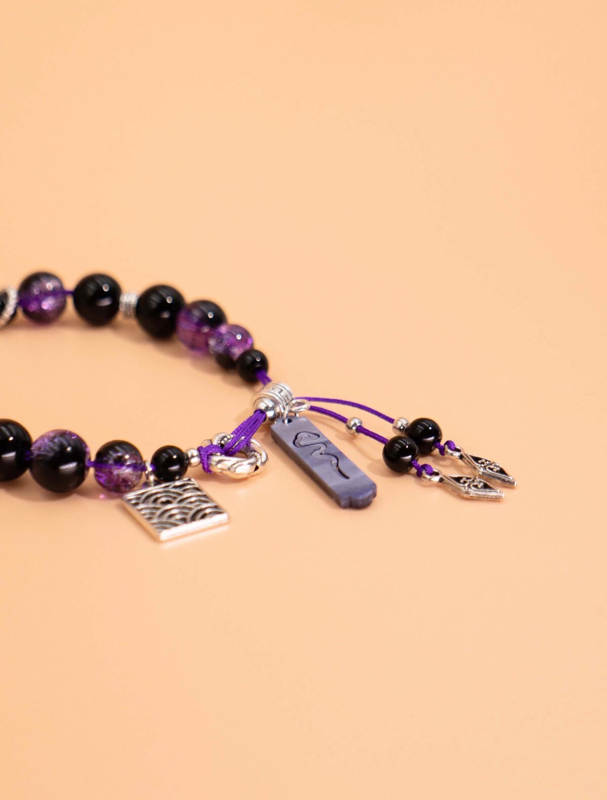 Nature & Tao Purple Crystal & “No Taboos” Talisman Bracelet – Wisdom, Noble Connections & Unrestricted Good Fortune