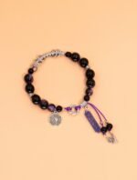 Nature & Tao Purple Crystal & Bagua Charm Bracelet – Harmonize Yin-Yang, Ward Off Evil, Enhance Intuition
