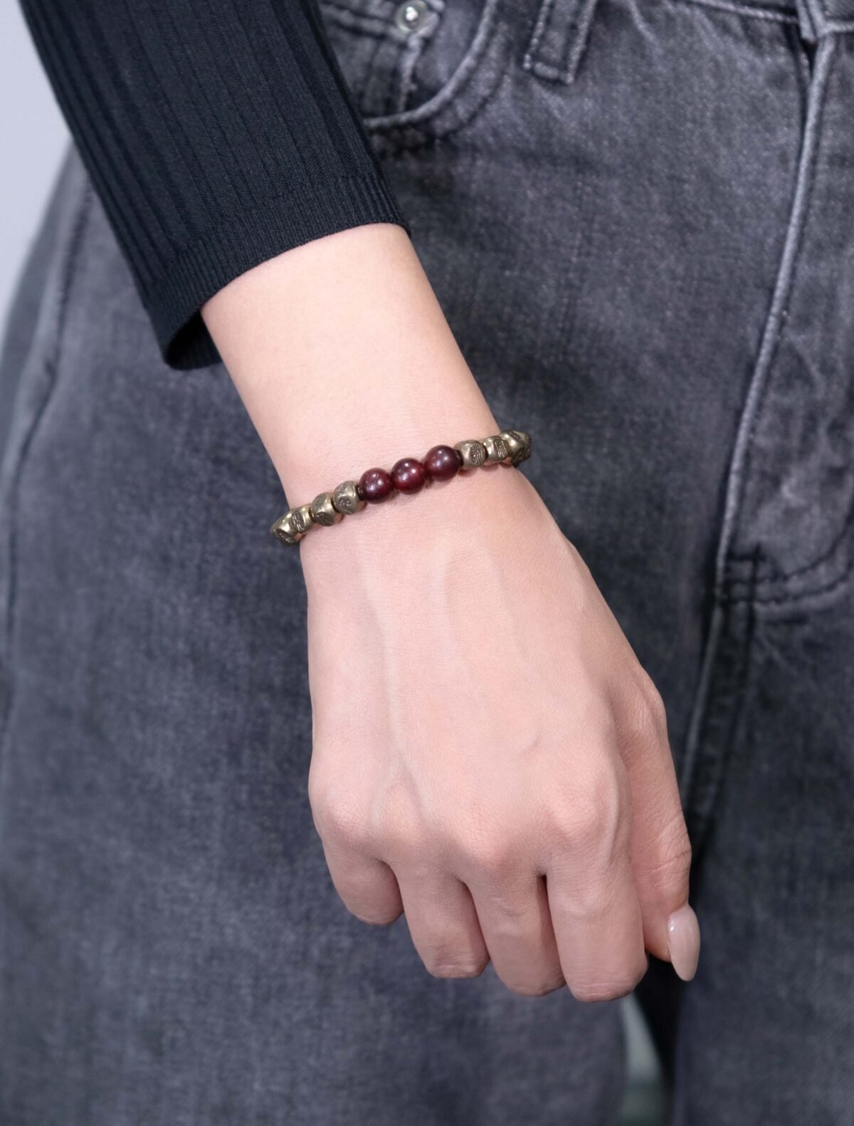 Nature & Tao Copper Golden Light Mantra Bracelet – Engraved Seal Script, A Gentle Reminder of Inner Brightness & Purpose