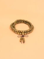 Nature & Tao Sacred Green Sandalwood 108 Prayer Beads – 36 Heavenly Generals + 72 Earthly Fiends for Complete Spiritual Protection