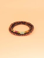 Nature & Tao Blackwood Prayer Beads – Jade at the Center, Tourmaline at the Sides, 108 Guards of Heaven and Earth