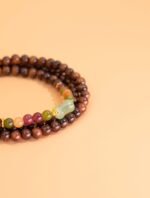 Nature & Tao Blackwood Prayer Beads – Jade at the Center, Tourmaline at the Sides, 108 Guards of Heaven and Earth