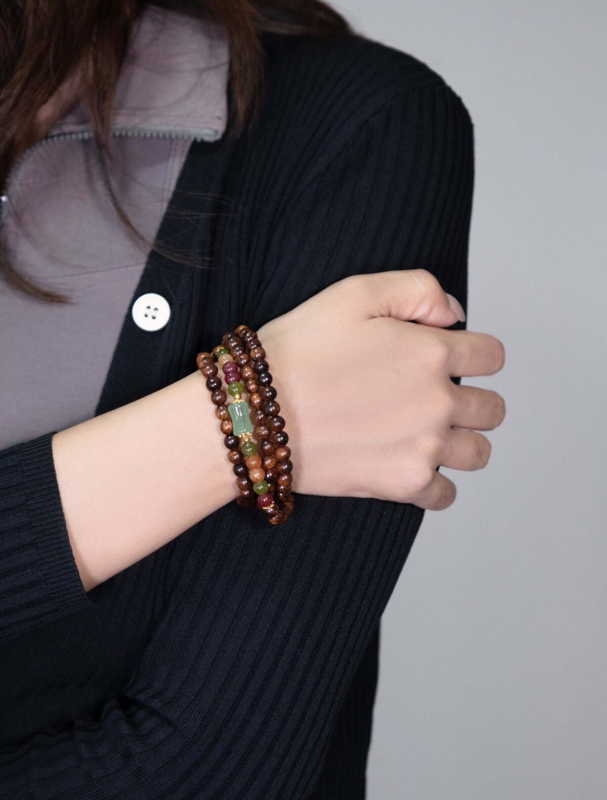 Nature & Tao Black Rosewood 108 Beads – Deep Wood, Gentle Stone, A Counting Companion for Daily Practice & Clear Purpose