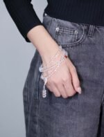 Nature & Tao White Crystal 108 Beads – Clear, Luminous, with Red Agate Markers Every 27 Beads & Crown Bead, A Counting Companion for Daily Practice