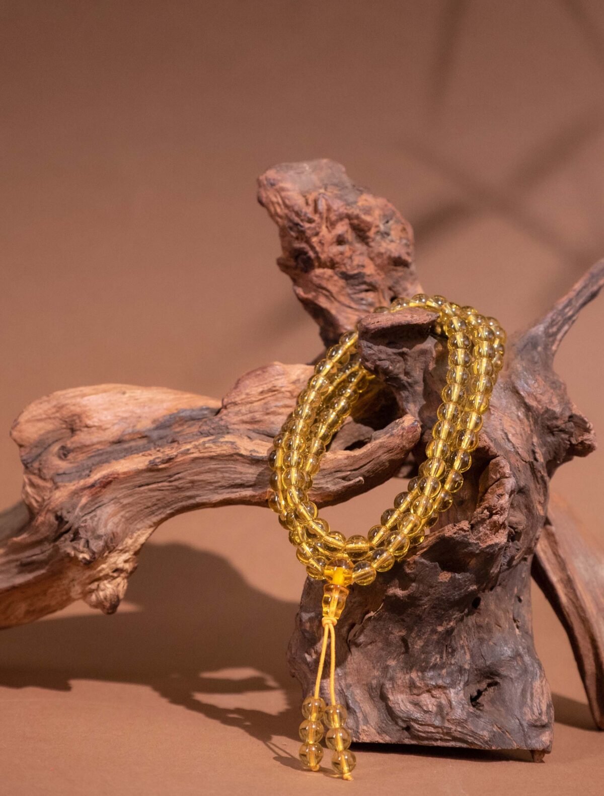 Nature & Tao Yellow Citrine Prayer Beads – 108 Beads of Golden Light, Warmth and Prosperity