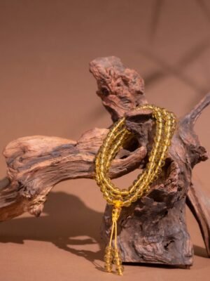 Nature & Tao Yellow Citrine Prayer Beads – 108 Beads of Golden Light, Warmth and Prosperity