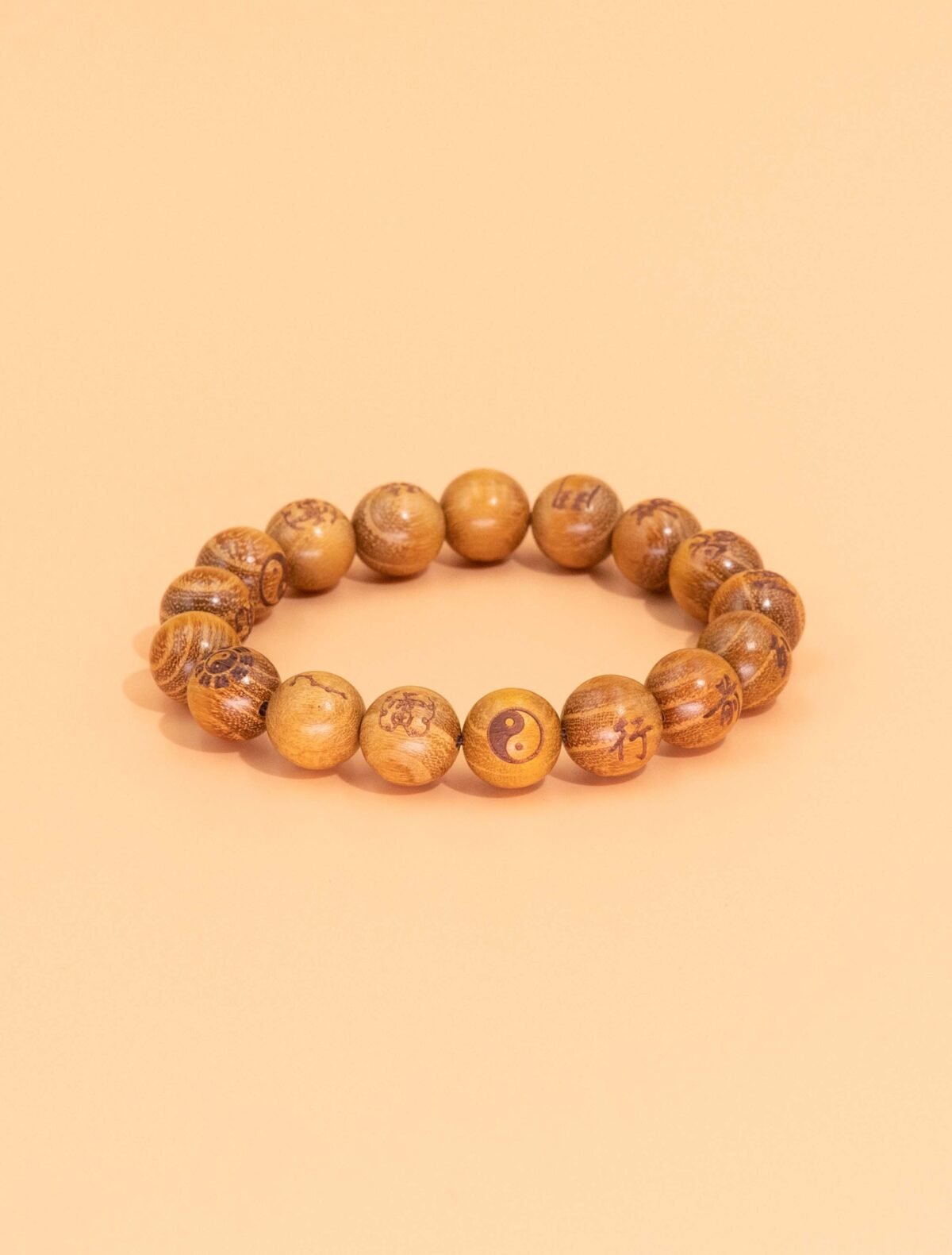 Nature & Tao Thunder-Struck Peachwood Bracelet – The Ultimate Taoist Talisman Set: Thunder Yang Wood + Cross Heaven Scripture + Taboo Sigils + Nine-Word Mantra
