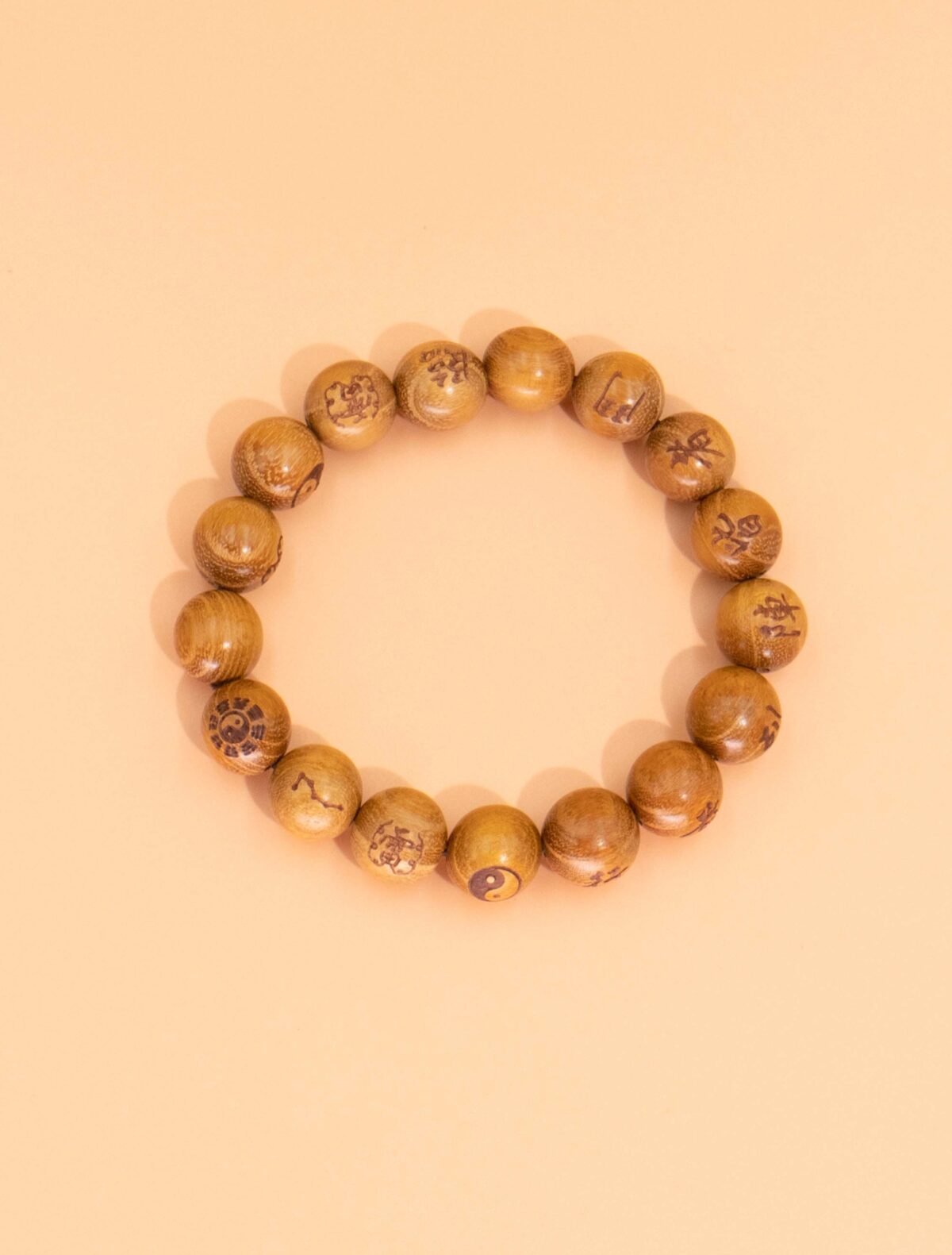 Nature & Tao Thunder-Struck Peachwood Bracelet – The Ultimate Taoist Talisman Set: Thunder Yang Wood + Cross Heaven Scripture + Taboo Sigils + Nine-Word Mantra