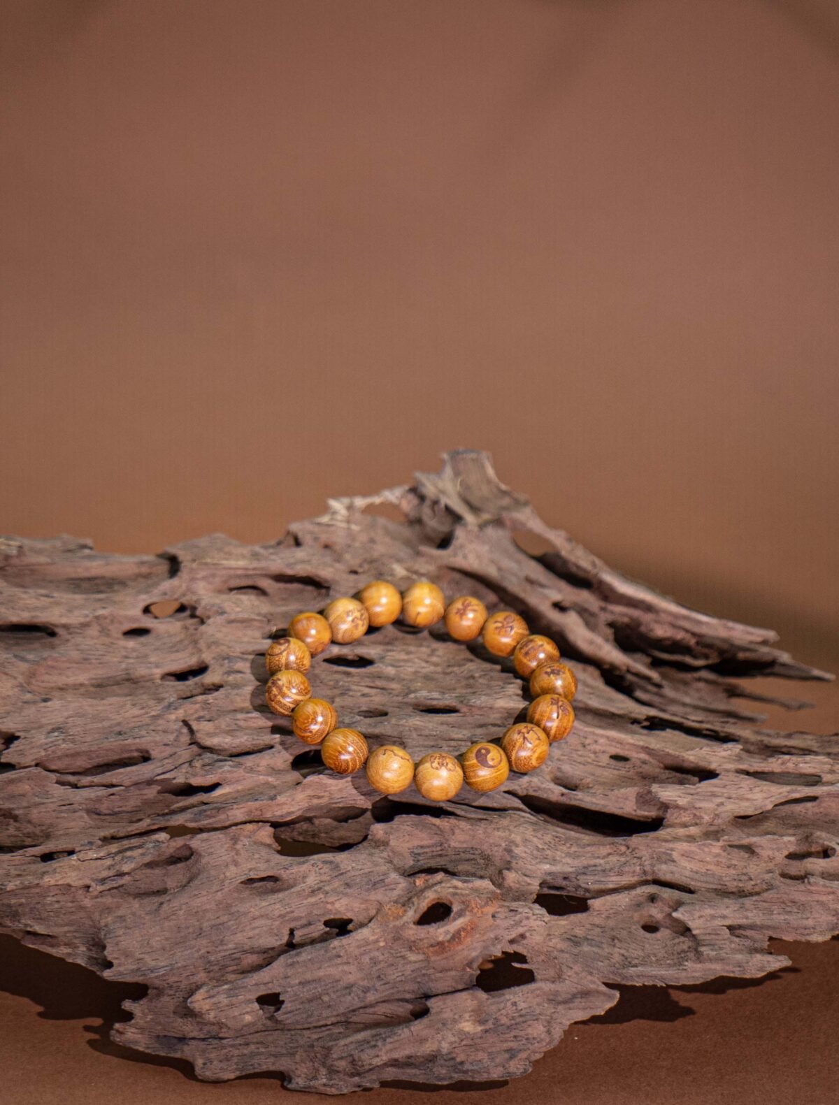Nature & Tao Thunder-Struck Peachwood Bracelet – The Ultimate Taoist Talisman Set: Thunder Yang Wood + Cross Heaven Scripture + Taboo Sigils + Nine-Word Mantra