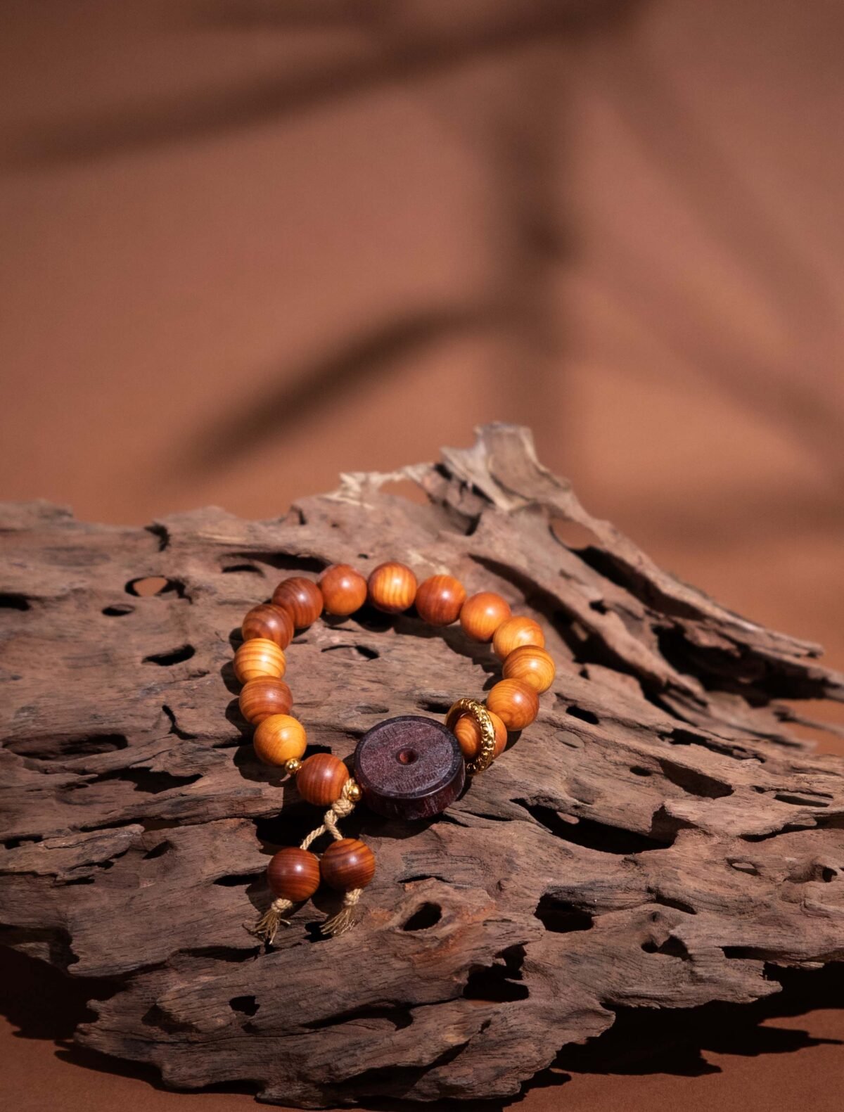 Nature & Tao Sacred Cedar & ShanGui Pendant Bracelet – Repel Evil, Anchor Spirit, Attract Noble Luck
