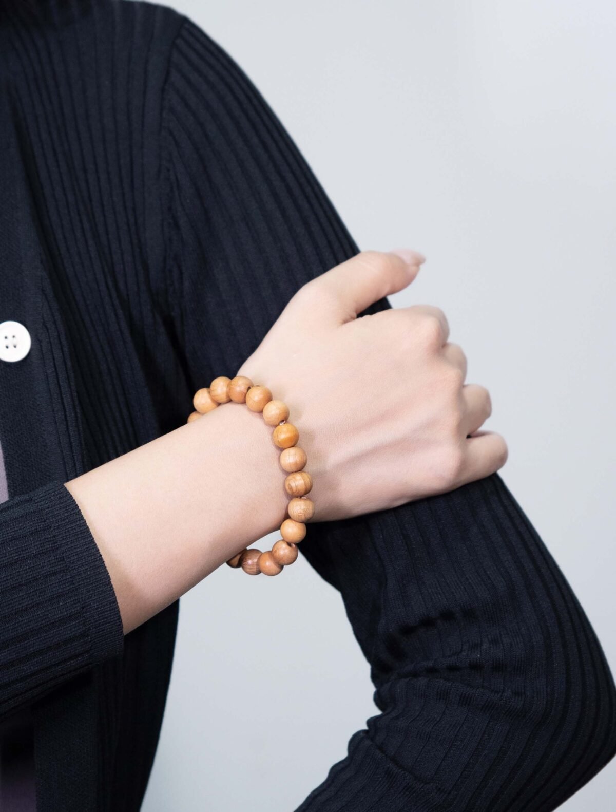 Nature & Tao Peach Wood Bracelet – Warm, Light, Naturally Grounded, A Quiet Presence for Daily Life