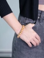 Nature & Tao Peach Wood Bracelet – Warm, Light, Naturally Grounded, A Quiet Presence for Daily Life