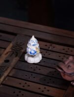 Nature & Tao Blue-and-White Porcelain Hulu – Hand-Painted Lotus Scroll, Rotatable Gourd with Pearl Ring, Jade Pendant & Cloud Base, A Gentle Reminder of Wholeness & Grace