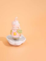Nature & Tao Peach Blossom Hulu – Pink Porcelain Gourd with Butterfly Jade Charm, Pearl Accents & Lotus Base to Invite Love, Joy & Good Fortune