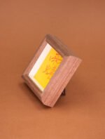 Nature & Tao Cinnabar Ling Guan Hui Talisman in Solid Walnut Frame – For the Divine Decree of the Guardian Deity, Home Protection & Exorcism, Foldable for Carry, Annual Renewal