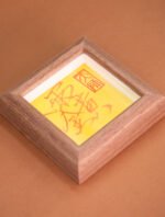Nature & Tao Cinnabar Di Huang Hui Talisman in Solid Walnut Frame – For the Earthly Decree, Home Protection & Grounding Stability, Foldable for Carry, Annual Renewal