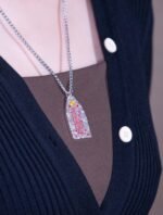Nature & Tao Double-Sided Talisman Silver Pendant – Hammered Silver, Red Lacquer-Filled Script, Cuban Chain, A Gentle Reminder of Steadiness & Grace