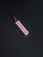 Nature & Tao Hand-Hammered Talisman Pendant – Long Silver Plaque, Red Lacquer-Filled Script, Adjustable Cotton Cord, A Gentle Reminder of Steadiness & Grace