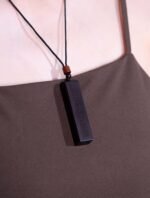 Nature & Tao Thunder-Struck Wood Talisman Pendant – Deeply Carved Seal Script, Adjustable Cotton Cord, A Gentle Reminder of Steadiness & Purpose