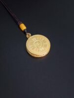 Nature & Tao Enamel Taiji Bagua Pendant – Gilded Round Plaque, Green Enamel Talisman, Carved Taiji & Bagua, A Gentle Reminder of Steadiness & Grace