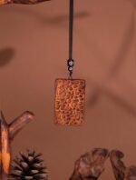 Nature & Tao Openwork Roots Peace Pendant – Carved Thunder-Struck Jujube Wood, Adjustable Black Cotton Cord, A Quiet Reminder of Resilience & Grace