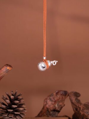 Nature & Tao Vintage Silver-Plated Hulu Pendant – Carved Taiji & Bagua, Suede Cord, A Gentle Reminder of Steadiness & Harmony