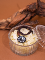 Nature & Tao Citrine Cleansing Bowl – Natural Chips · Glass Vessel · Place Them In · Let Stillness Do the Rest