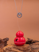 Nature & Tao Hulu Incense Burner – Red Ceramic · With Sandalwood Chips – A Quiet Presence for the Desk · For Clearing Objects · And for Clearing the Mind